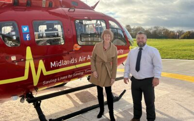 Visiting the Midlands Air Ambulance Charity.