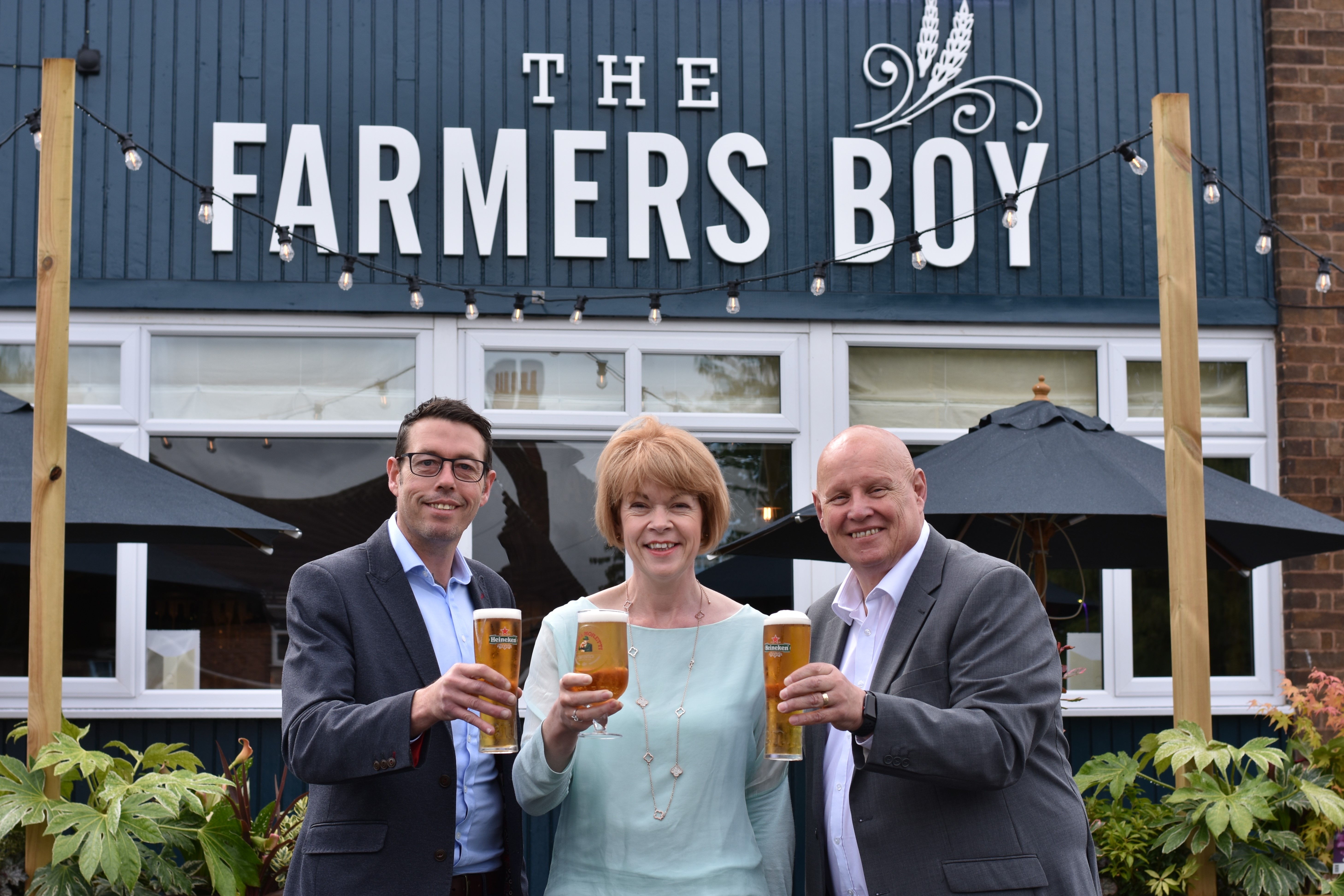 Celebrating the re-opening of the Farmers Boy in Rushall