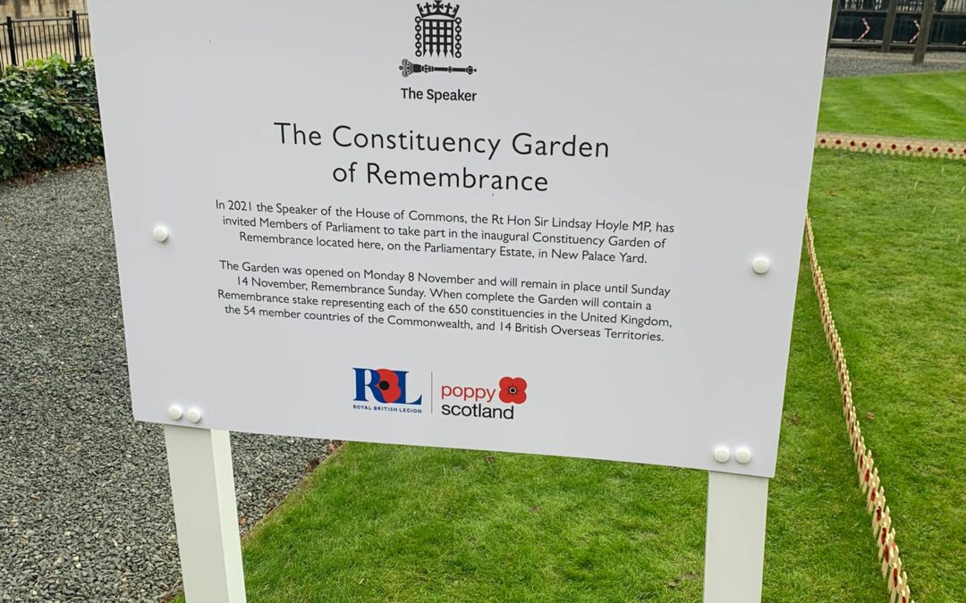 The Constituency Garden of Remembrance in Parliament