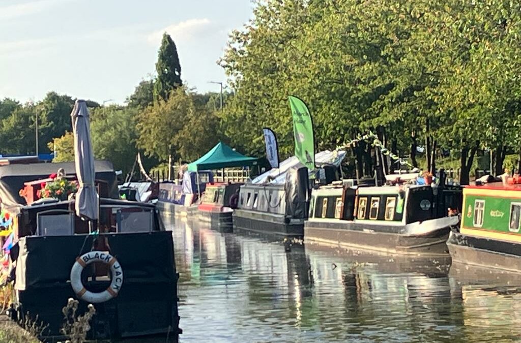 Preparations for the Brownhills Canal Festival
